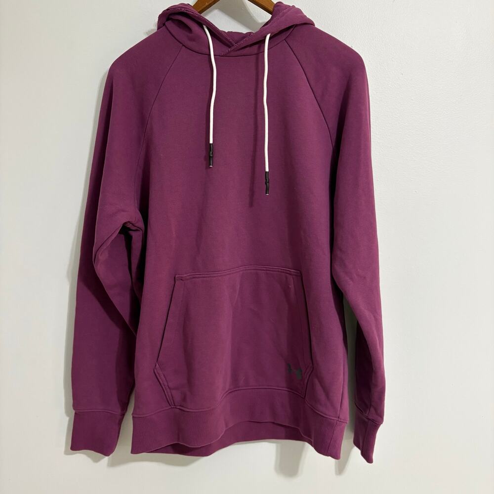 Under Armour Loose Fit Medium Purple Heavy Weight Athletic Hoodie Drawstring